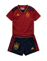 Španělsko Domácí dres pro děti MS 2022 Krátký Rukáv (+ trenýrky)